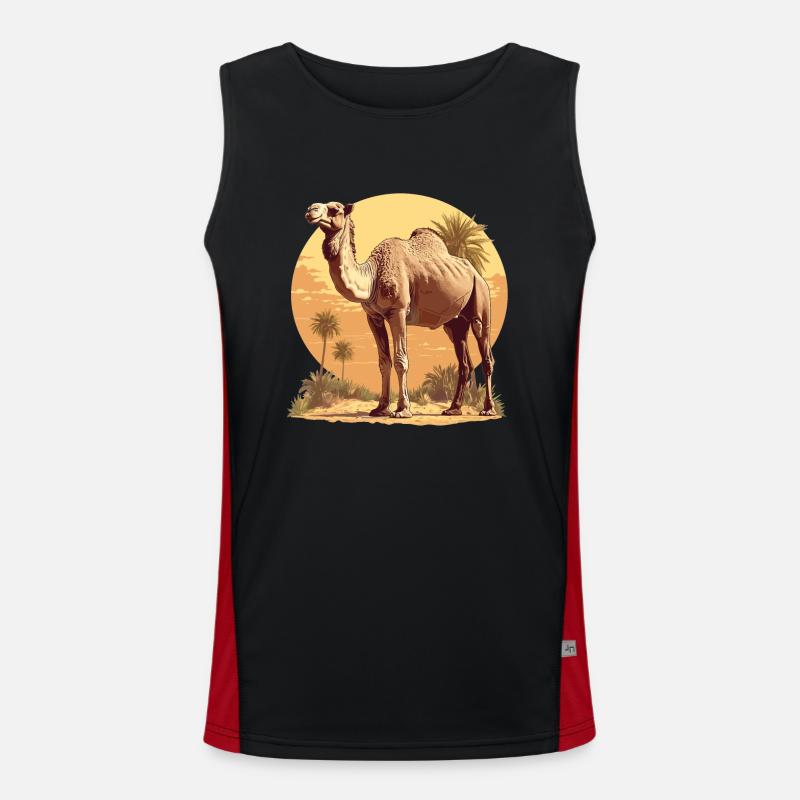 Camel Kamele Kamel - Men's Functional Contrast Tank Top  - black/red