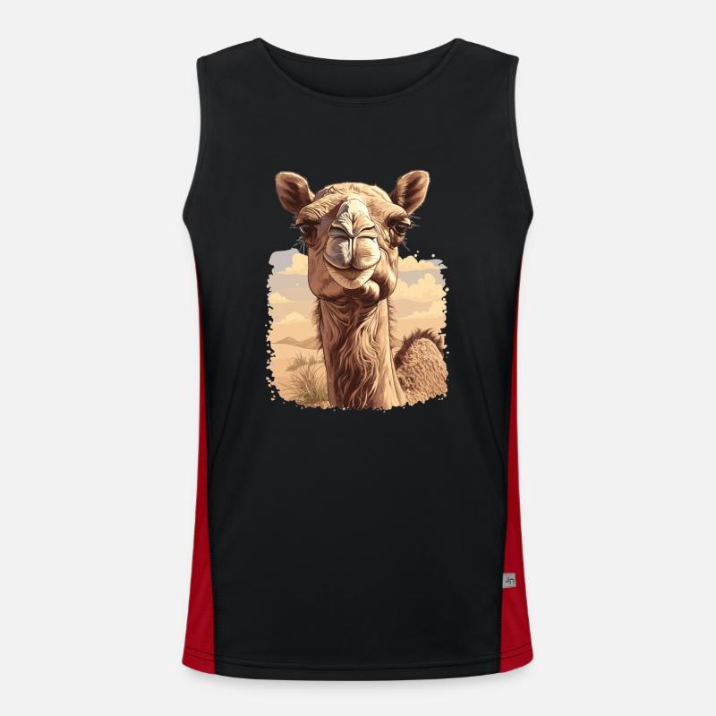 Camel Kamele Kamel - Men's Functional Contrast Tank Top  - black/red