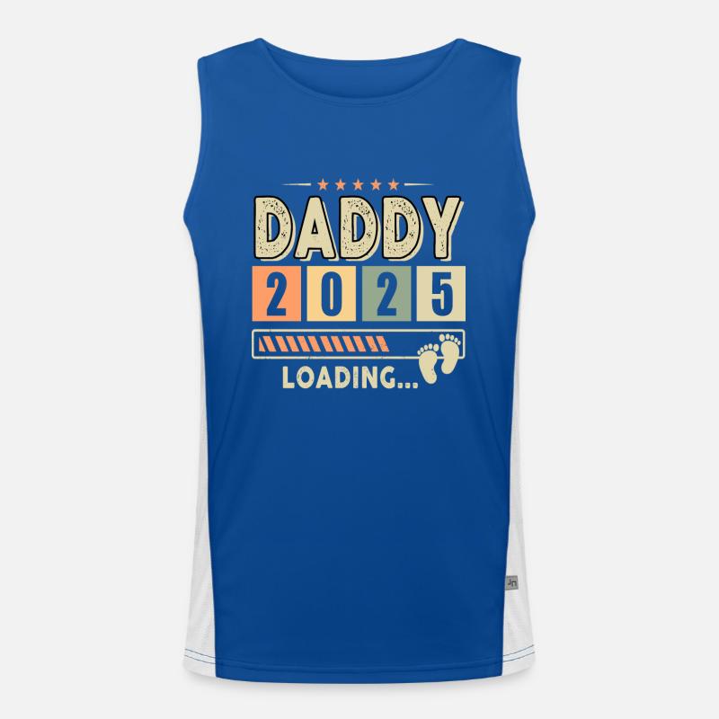 Daddy 2025 Loading Daddy To Be Baby Announcement Men's Functional Contrast Tank Top 