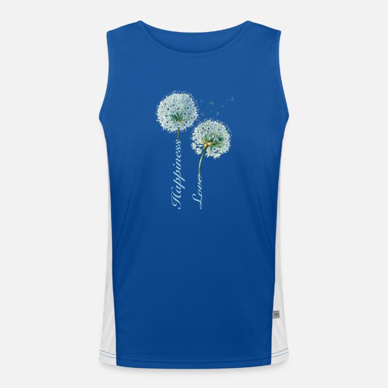 Löwenzahn Glück und Liebe Inspirierendes Design Funktionelles Kontrast-Tank Top für Männer 