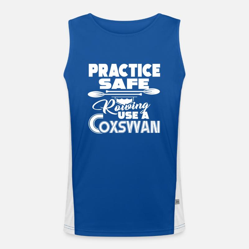 Practice Safe Rowing Men's Functional Contrast Tank Top 