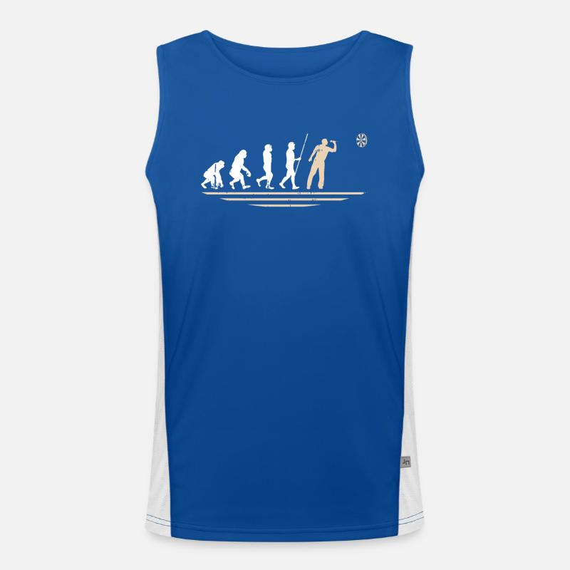 Darting Dartist Darter Evolution Dart Funktionelles Kontrast-Tank Top für Männer 
