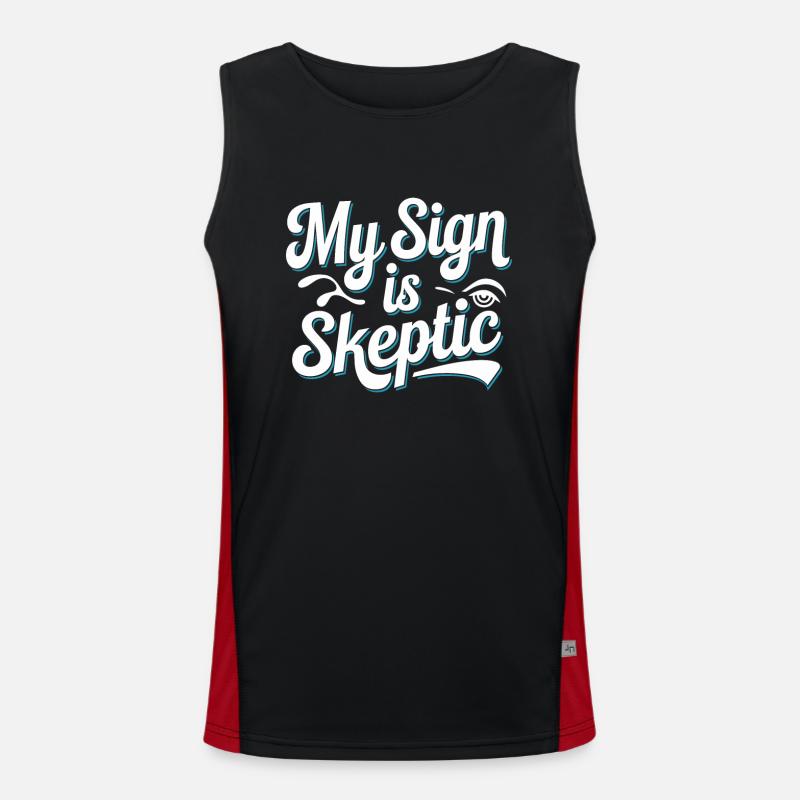 Astrology Skeptic: Critical Thinking Men's Functional Contrast Tank Top 