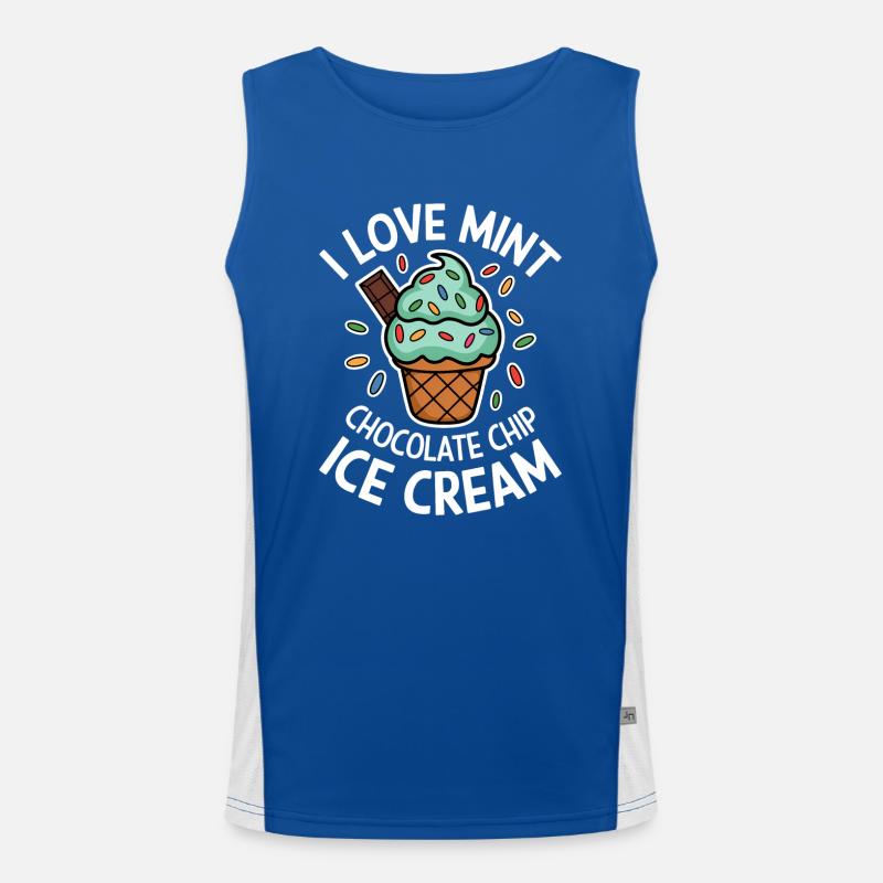 Chocolate Mint Cream Saying Funny Mint Cream Gift Men's Functional Contrast Tank Top 