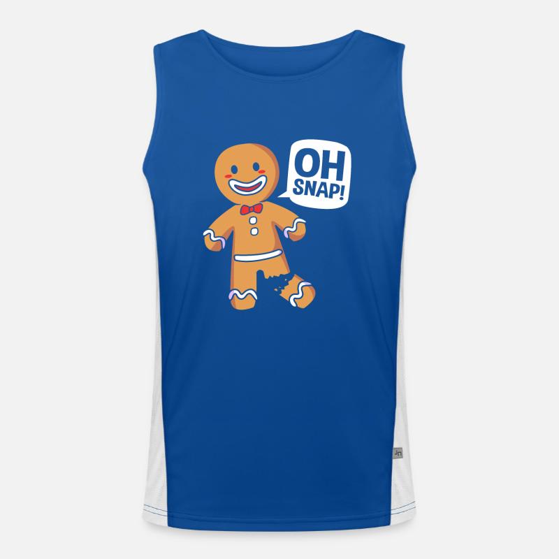 Gingerbread Man Gingerbread Heart Gingerbread Snacking Men's Functional Contrast Tank Top 