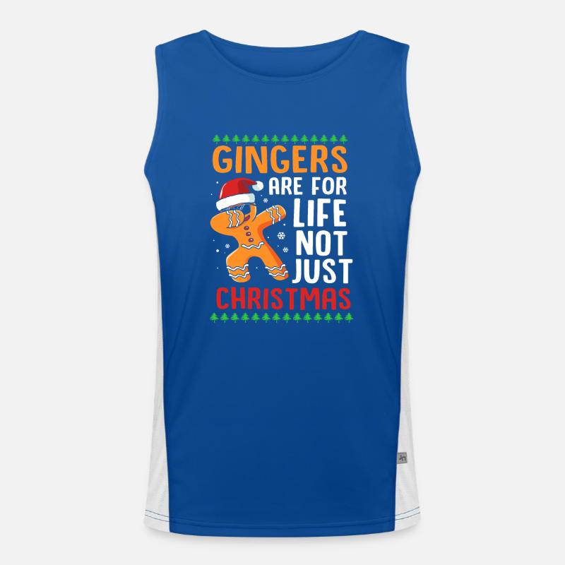 Gingerbread Man Gingerbread Heart Gingerbread Snacking Men's Functional Contrast Tank Top 