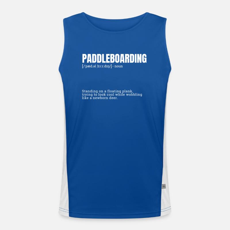 Définition du dictionnaire de paddleboard amusant Débardeur respirant contrasté Homme 