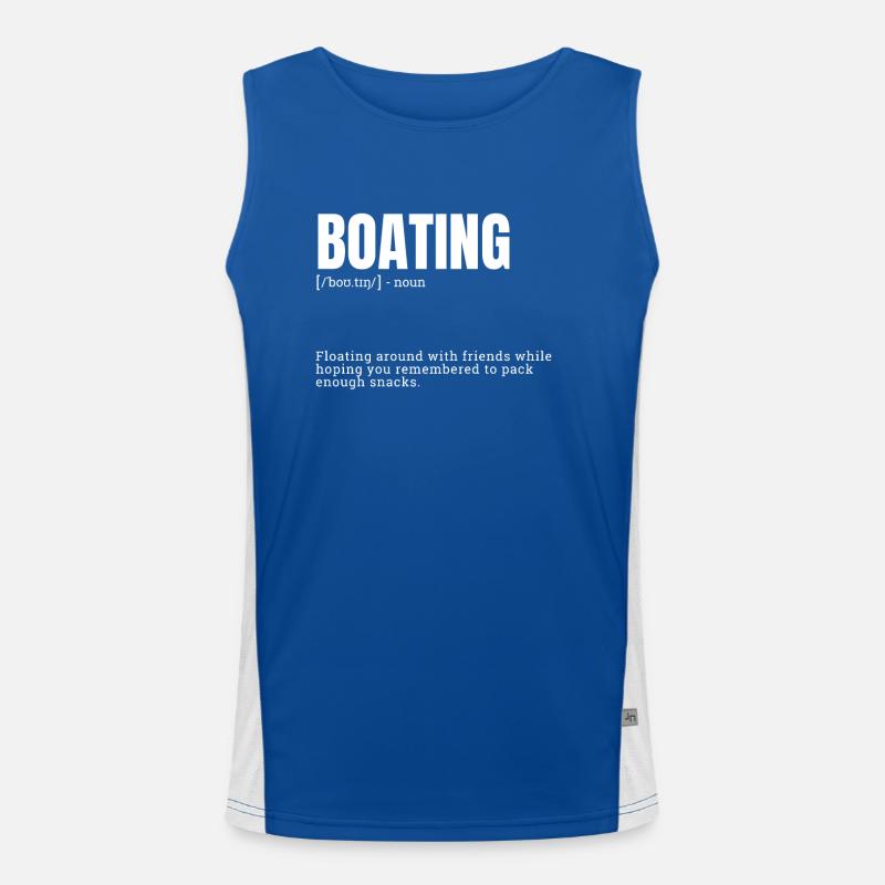 Funny Boating Definition Funktionelles Kontrast-Tank Top für Männer 