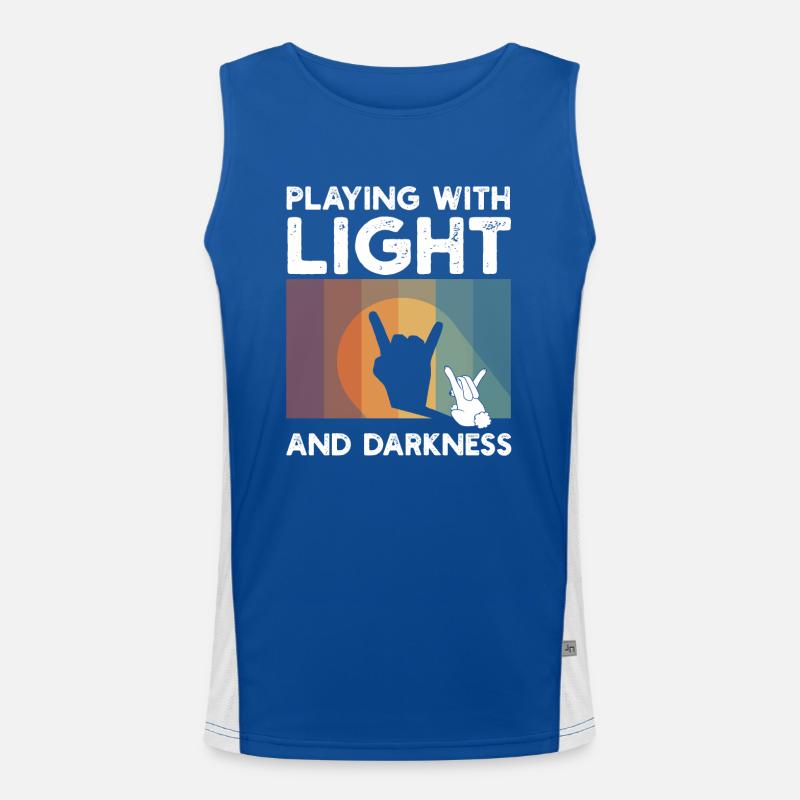 Playing With Light And Darkness Shadow Men's Functional Contrast Tank Top 