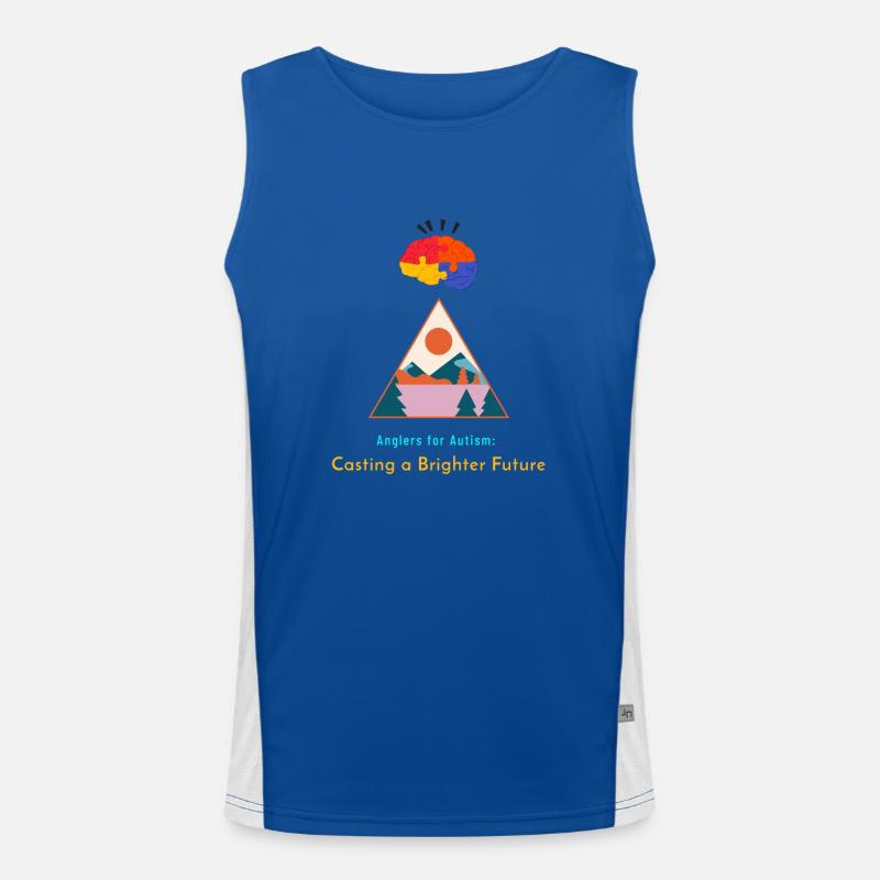 Anglers for Autism Casting a Brighter Future Men's Functional Contrast Tank Top 
