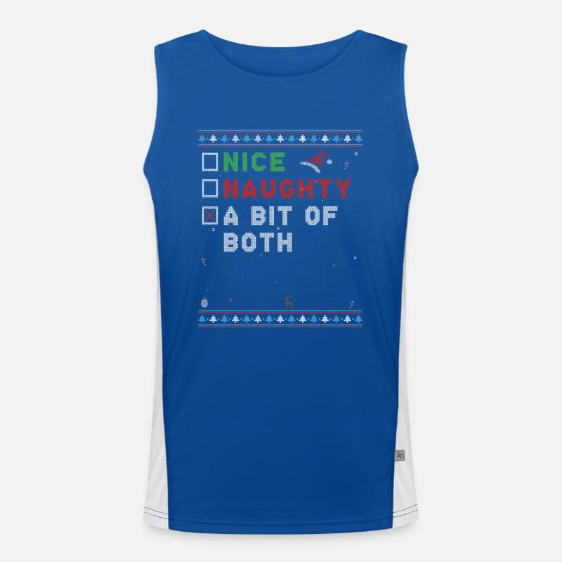 Nice Naughty Ein bisschen von beidem - Christmas Balance Funktionelles Kontrast-Tank Top für Männer 