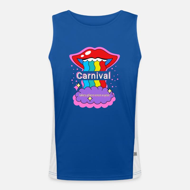 Carnival Regenbogen Farben Funktionelles Kontrast-Tank Top für Männer 