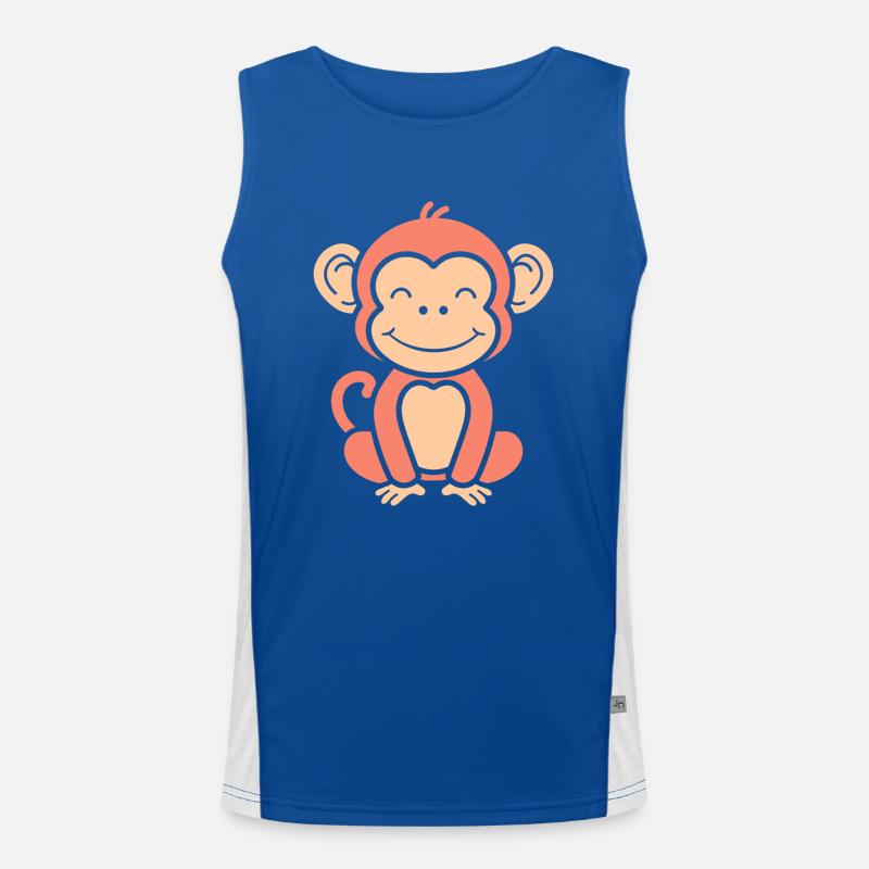 Baboon monkey Men's Functional Contrast Tank Top 
