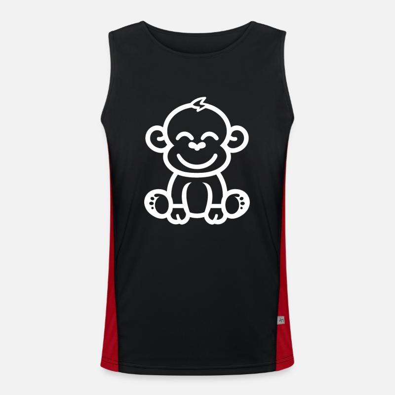 Pavian-Affe Funktionelles Kontrast-Tank Top für Männer 