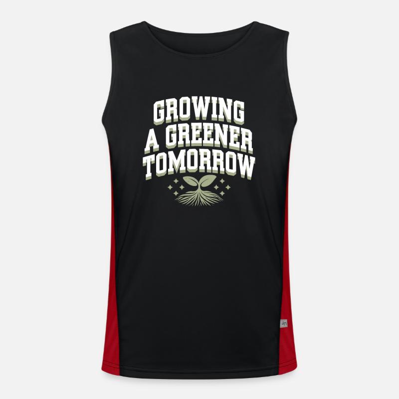 Climate optimism, Earth Day, Sustainability Men's Functional Contrast Tank Top 
