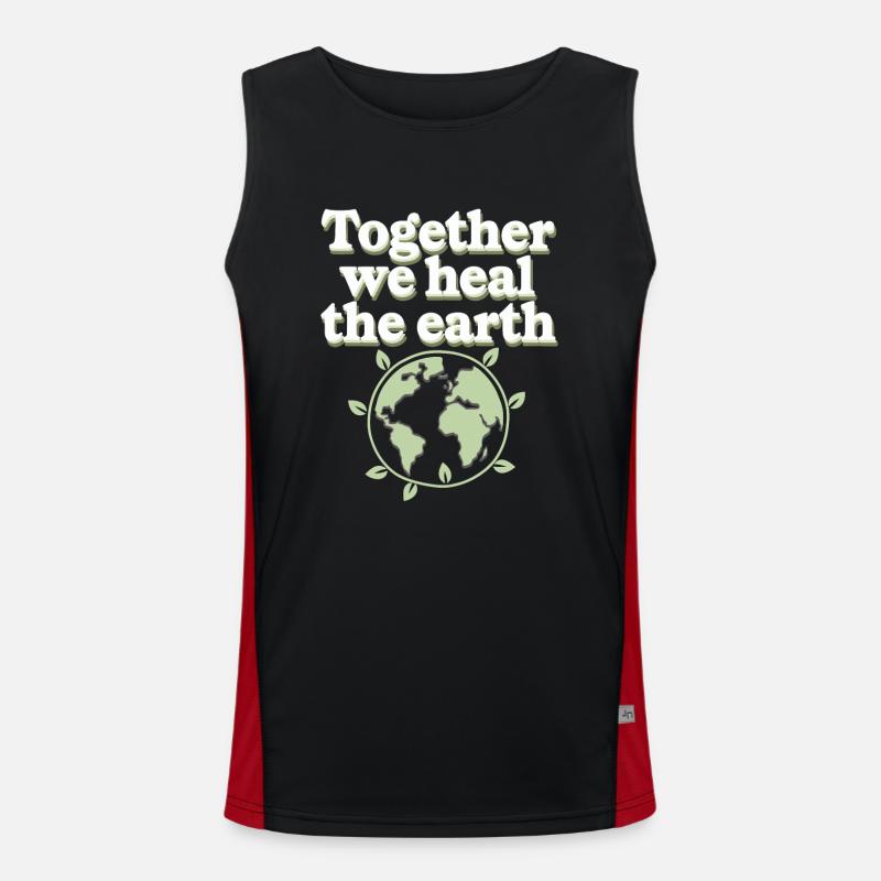 Climate optimism, Earth Day, Sustainability Men's Functional Contrast Tank Top 
