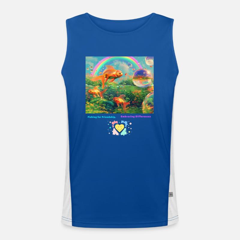 Pêcher l’amitié Accepter les différences Débardeur respirant contrasté Homme 