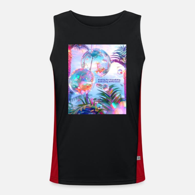 Fishing for Friendship Embracing Differences Men's Functional Contrast Tank Top 