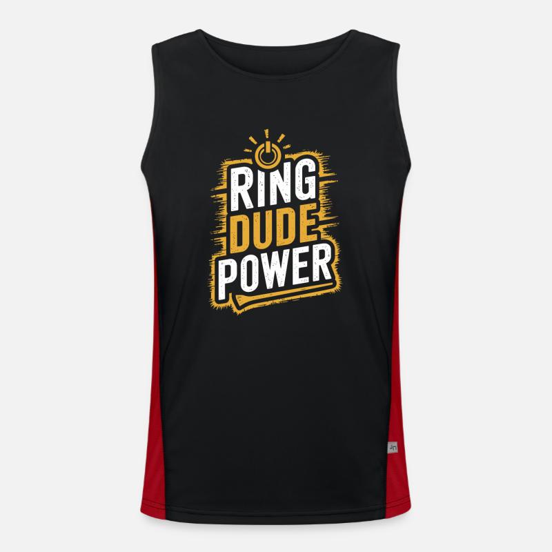 Ring Dude Wedding Ceremony Ring Guy Men's Functional Contrast Tank Top 