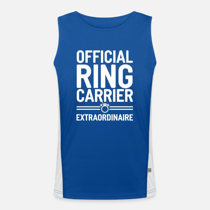 Ring Dude Wedding Ceremony Ring Guy Men's Functional Contrast Tank Top 