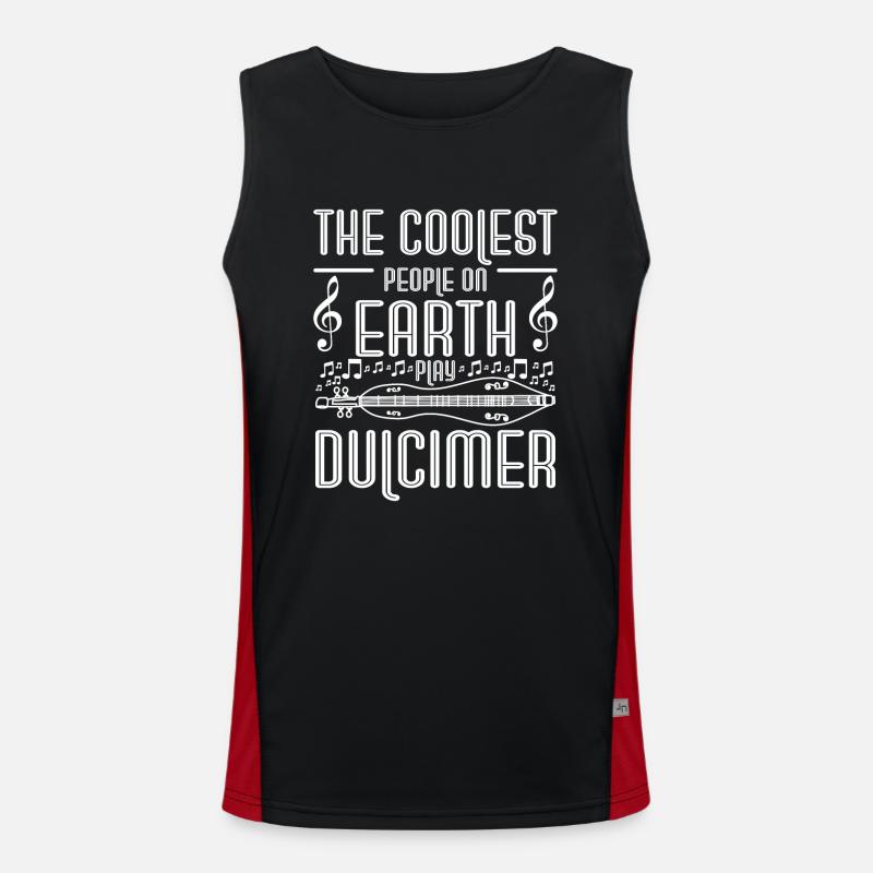 The coolest people on earth play dulcimer Funktionelles Kontrast-Tank Top für Männer 