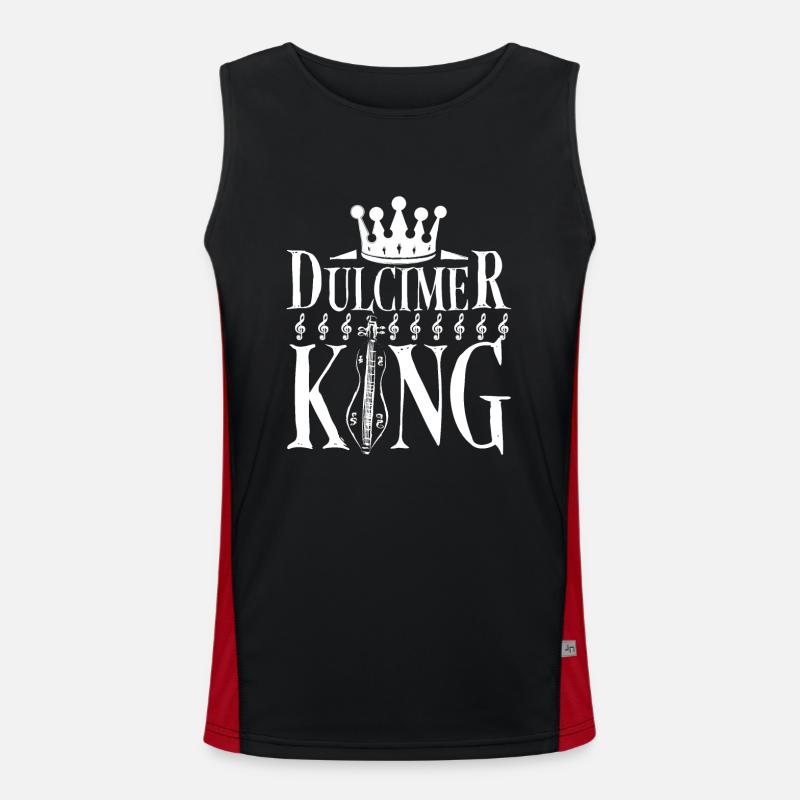 Men Boy Play Dulcimer King Funktionelles Kontrast-Tank Top für Männer 