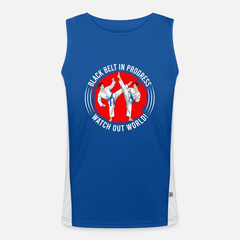 Black belt in progress - watch out world! Men's Functional Contrast Tank Top 