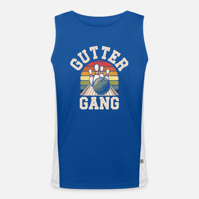 Gutter Gang Bowling Bowler Men's Functional Contrast Tank Top 