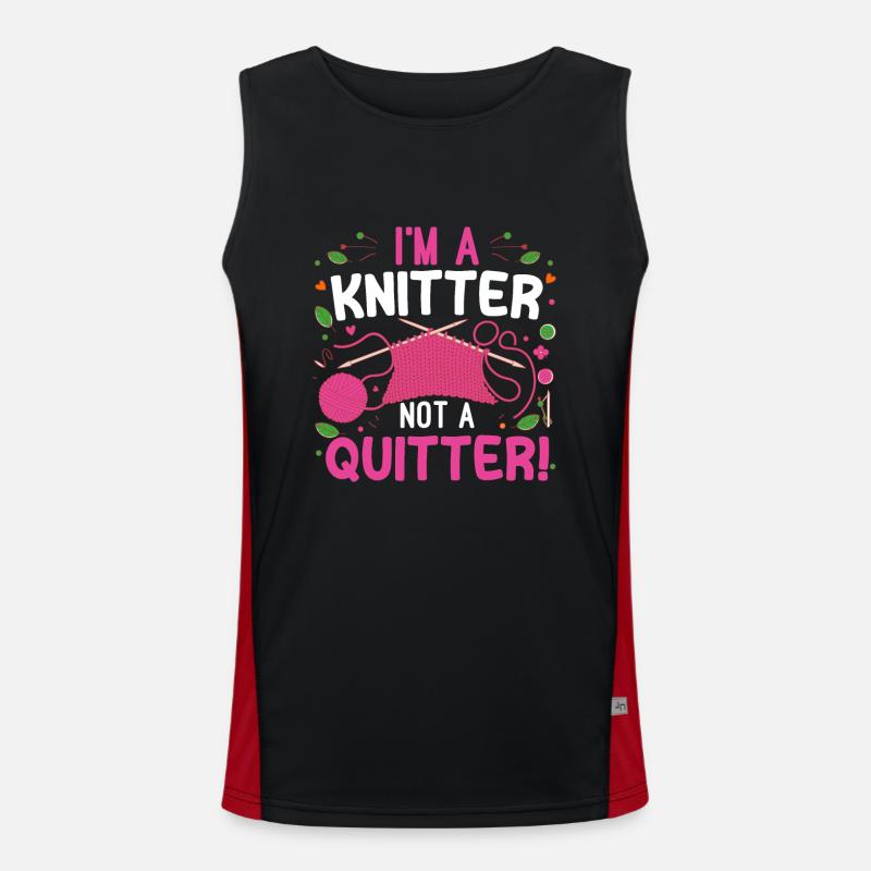 I’m a knitter, not a quitter! Men's Functional Contrast Tank Top 