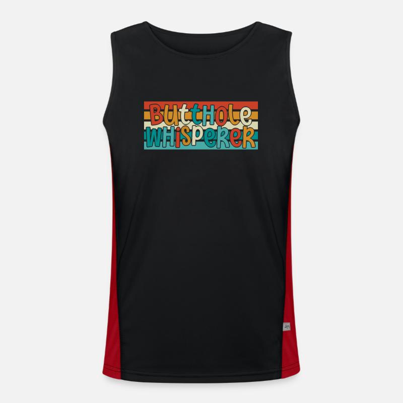 Arschloch-Flüsterer Funktionelles Kontrast-Tank Top für Männer 