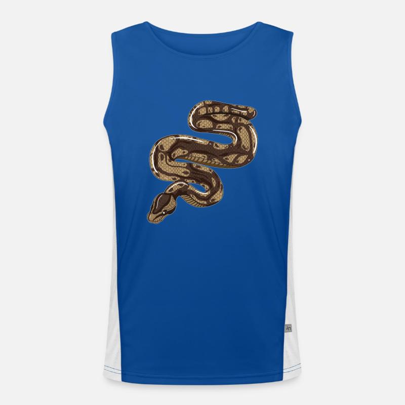 Marron Vert Serpent Étrangleur Snake Fan Débardeur respirant contrasté Homme 