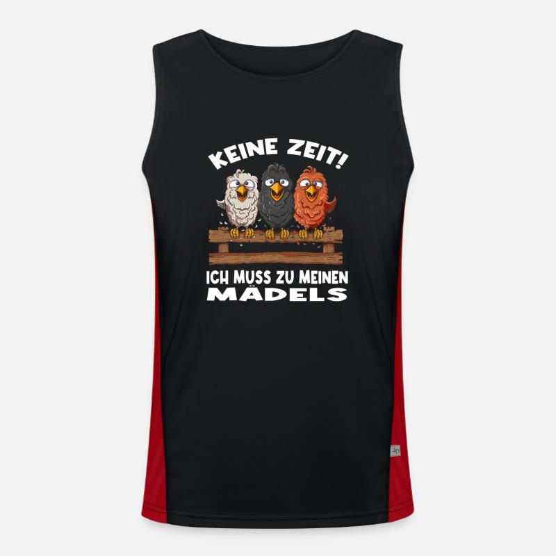 Poulet Élevage Poulet Élevage Poussin Dire Débardeur respirant contrasté Homme 