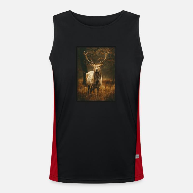 Deer Deer - Men's Functional Contrast Tank Top  - black/red