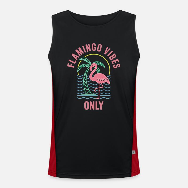 Flamingo Funktionelles Kontrast-Tank Top für Männer 