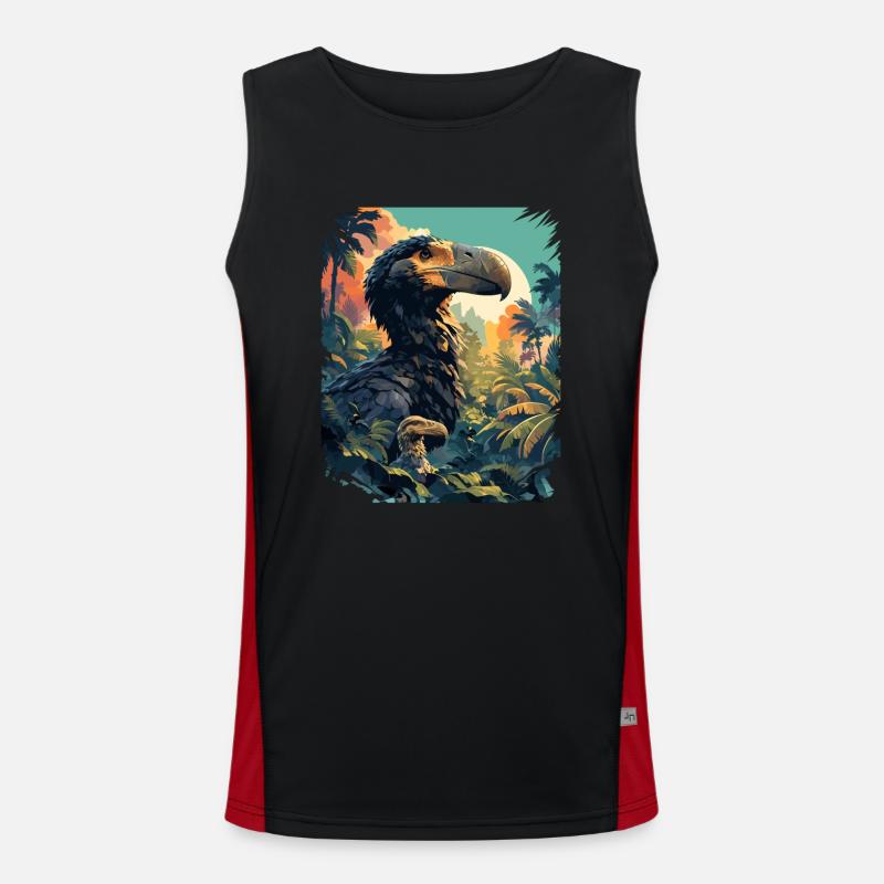 Dodos Dodo - Men's Functional Contrast Tank Top  - black/red