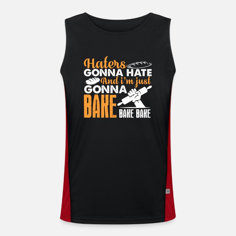 Baking Baker Gonna Bake - Men's Functional Contrast Tank Top  - black/red