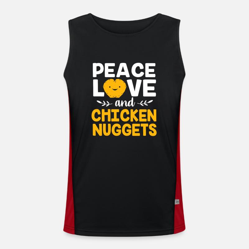 Chicken Nuggets Funktionelles Kontrast-Tank Top für Männer 