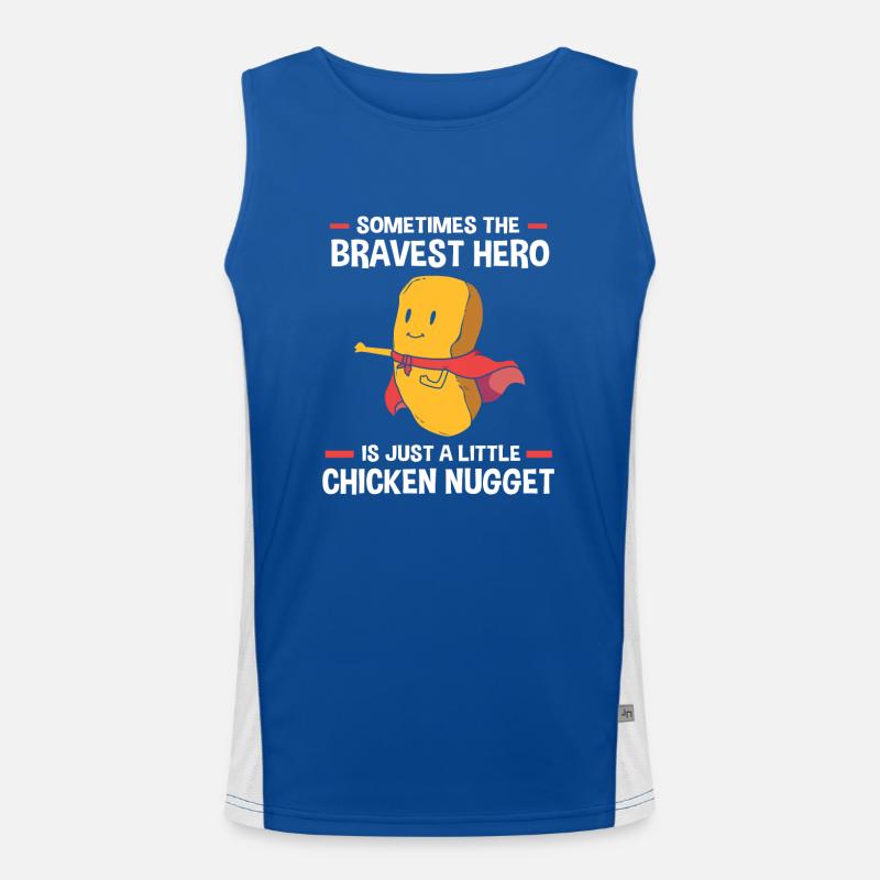 Chicken Nuggets Funktionelles Kontrast-Tank Top für Männer 