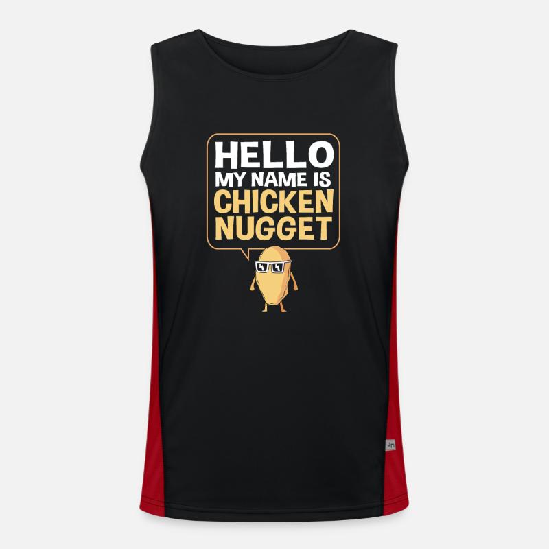 Chicken Nuggets Funktionelles Kontrast-Tank Top für Männer 