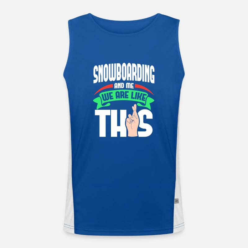 Snowboarder moi, c’est comme Débardeur respirant contrasté Homme 