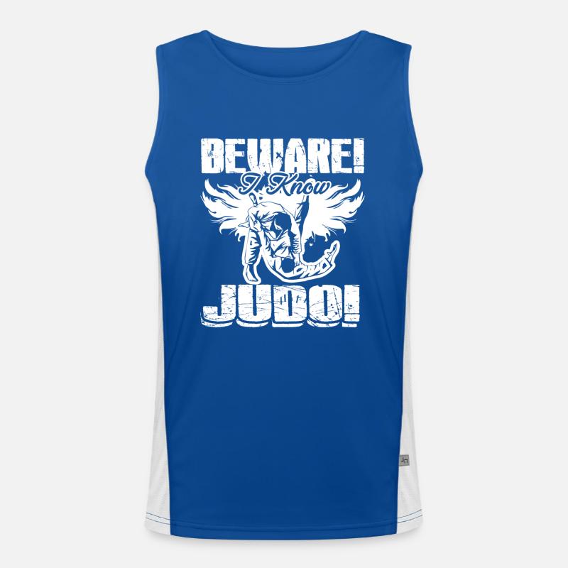 Beware I Know Judo Men's Functional Contrast Tank Top 