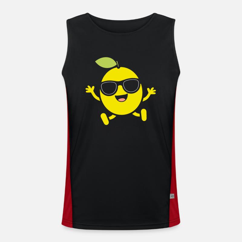 Zitrone Funktionelles Kontrast-Tank Top für Männer 