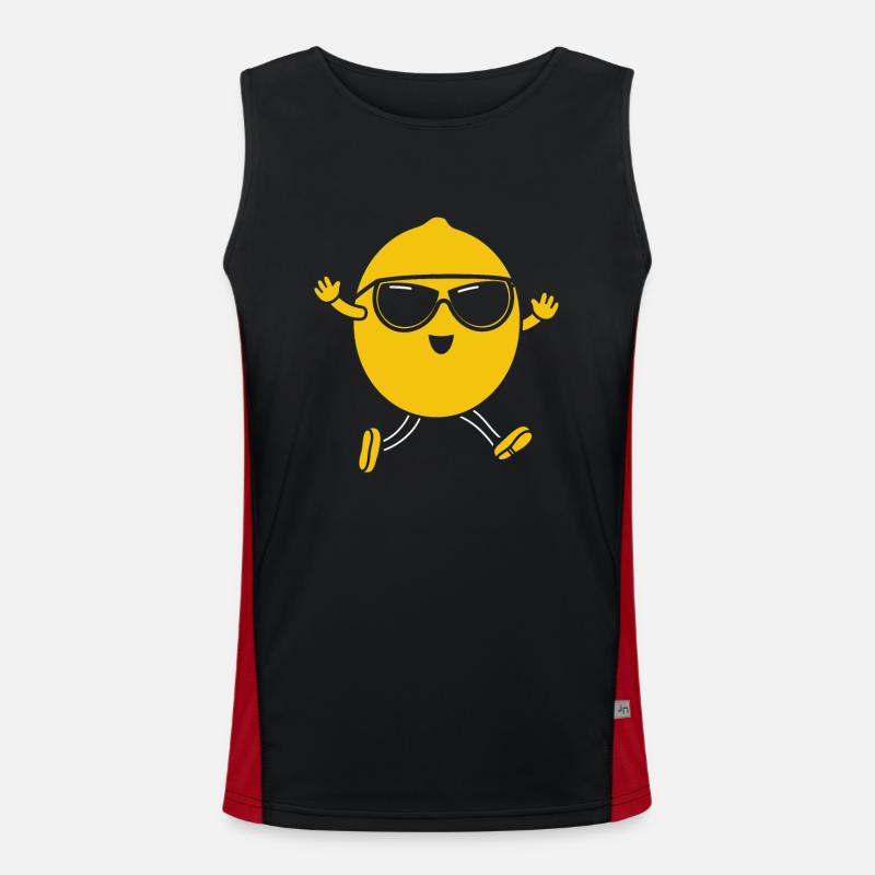 Zitrone Funktionelles Kontrast-Tank Top für Männer 