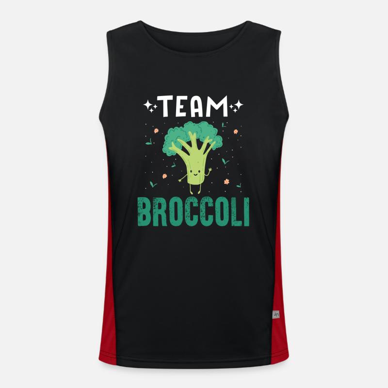 Team Broccoli Funktionelles Kontrast-Tank Top für Männer 