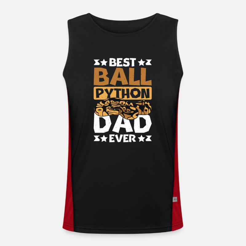 Meilleur papa python royal de tous les temps Débardeur respirant contrasté Homme 
