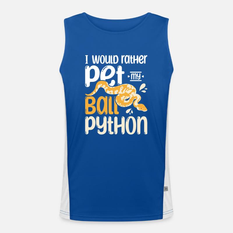 I would rather pet my ball python Funktionelles Kontrast-Tank Top für Männer 