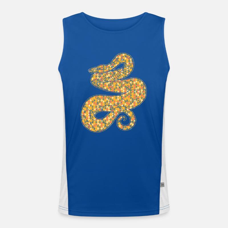 Boa Constrictor Geometric Men's Functional Contrast Tank Top 