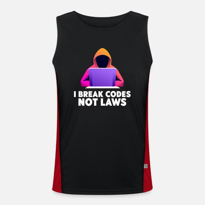 Ethical Hacker Cybersecurity Expertise - Men's Functional Contrast Tank Top  - black/red