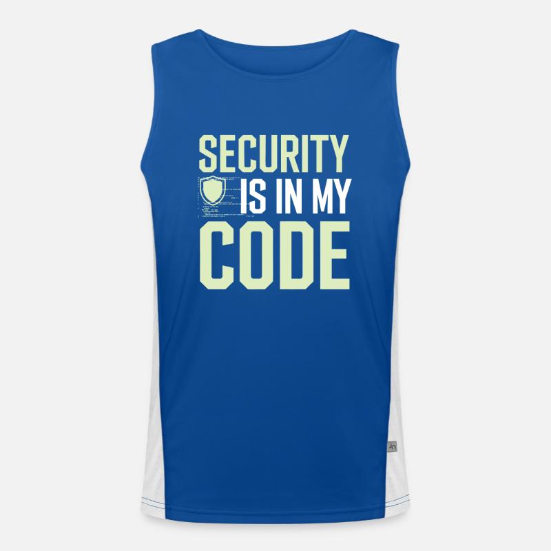 Ethical Hacking Cybersecurity Digital Men's Functional Contrast Tank Top 