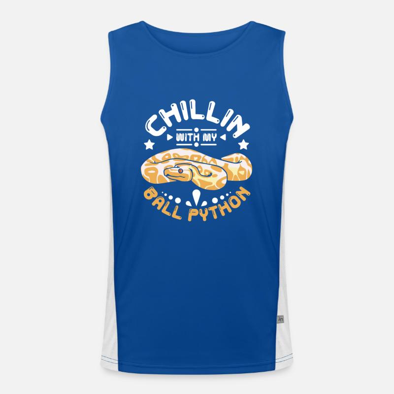 Chillin avec mon python royal Débardeur respirant contrasté Homme 